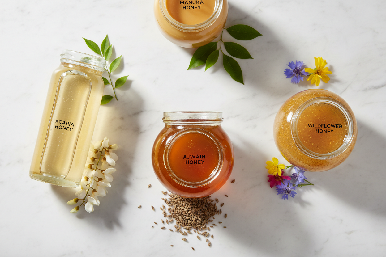 Ajwain Honey vs Other Honey Types: Which One is Best for You? - KODAND® | Pure. Natural. Ethical. All Rights Reserved.