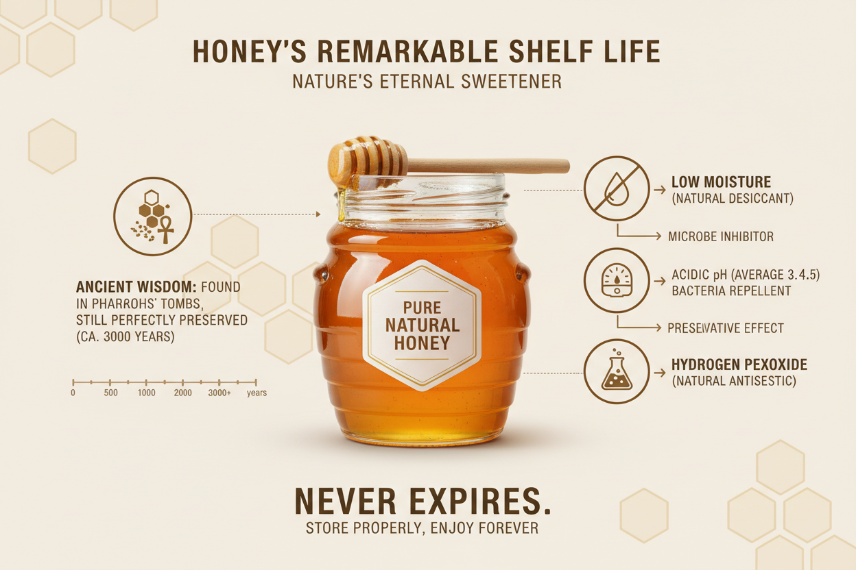 Does Honey Expire? Truth, Shelf Life & Storage Guide (2026) - KODAND® | Pure. Natural. Ethical. All Rights Reserved.