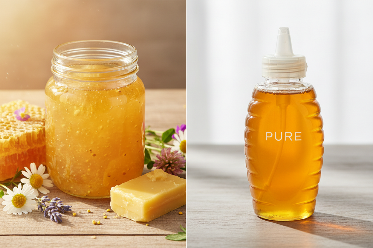 raw vs processed honey