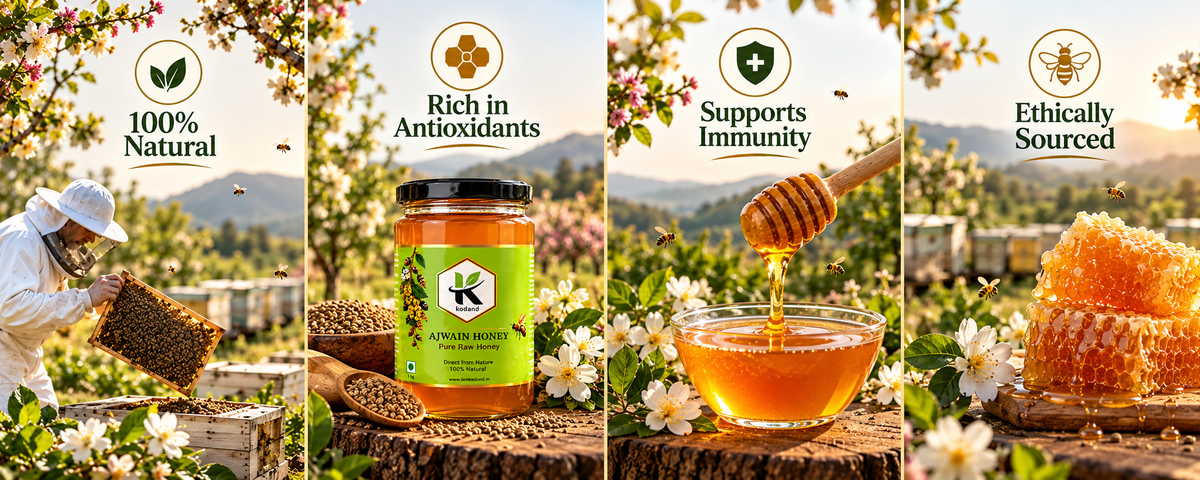 Pure Raw Ajwain Honey 1 kg – Elevate Your Health and Taste
