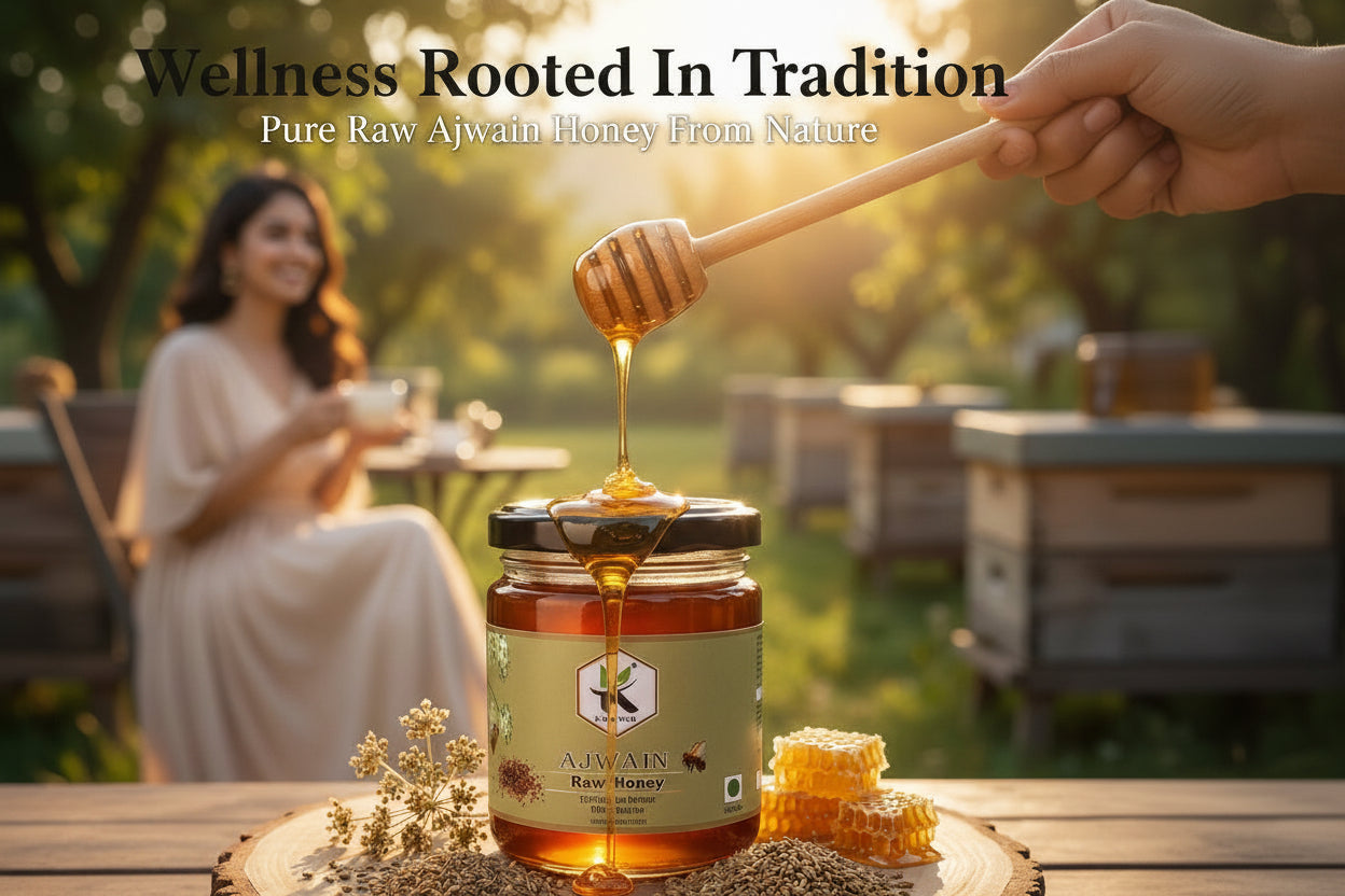Ajwain Honey 250g | Pure Honey for Daily Wellness | Kodand
