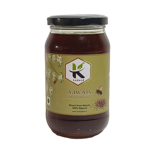 Ajwain Honey 500g 100% pure raw natural carom honey digestive support jar