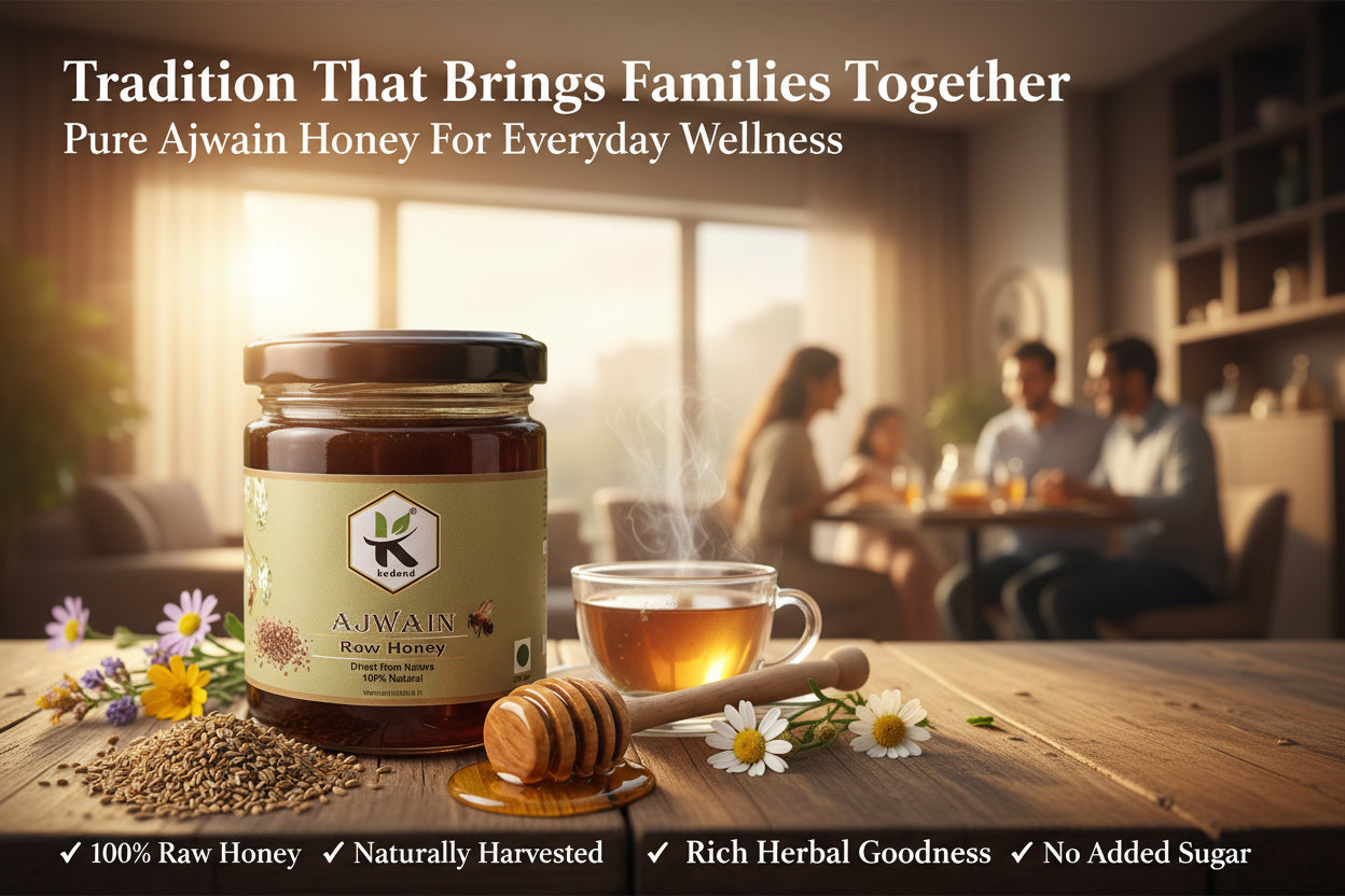 Ajwain Honey 250g | Pure Honey for Daily Wellness | Kodand