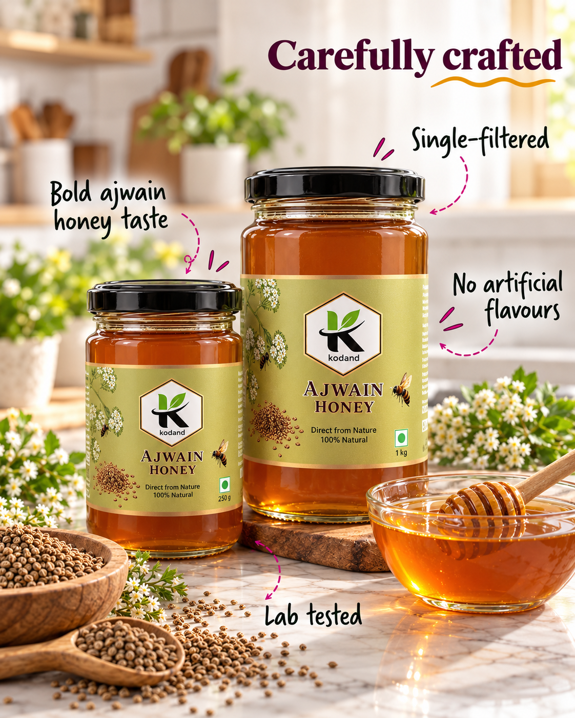 Pure Raw Ajwain Honey 1 kg – Elevate Your Health and Taste