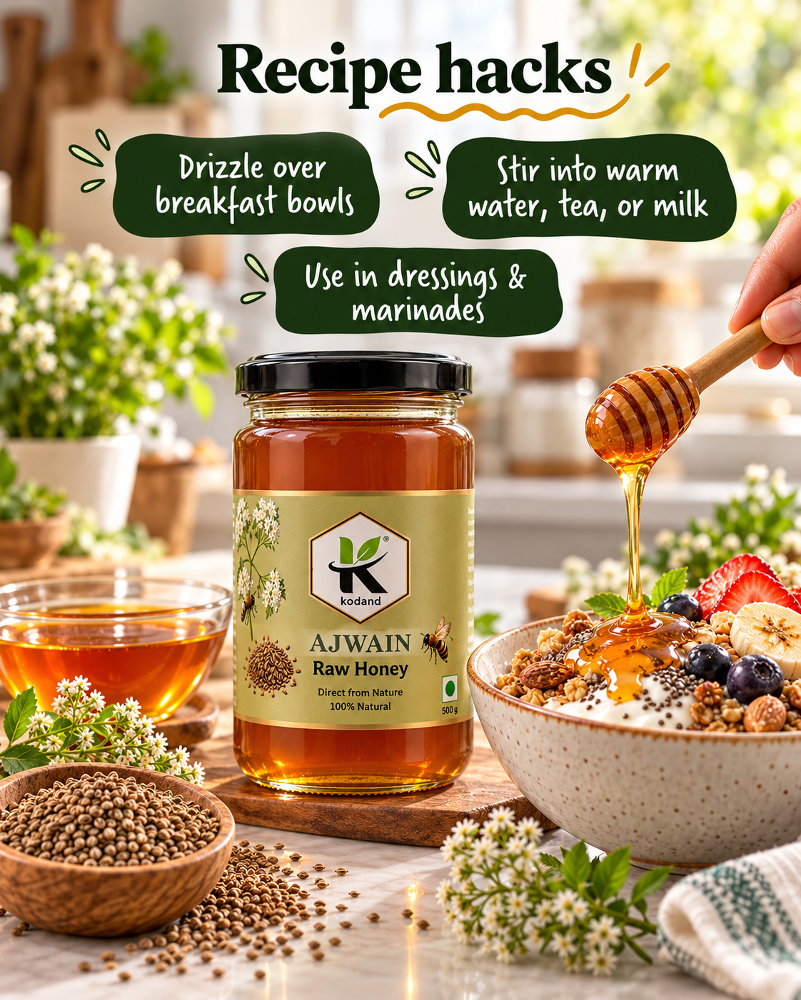 Pure Raw Ajwain Honey 1 kg – Elevate Your Health and Taste