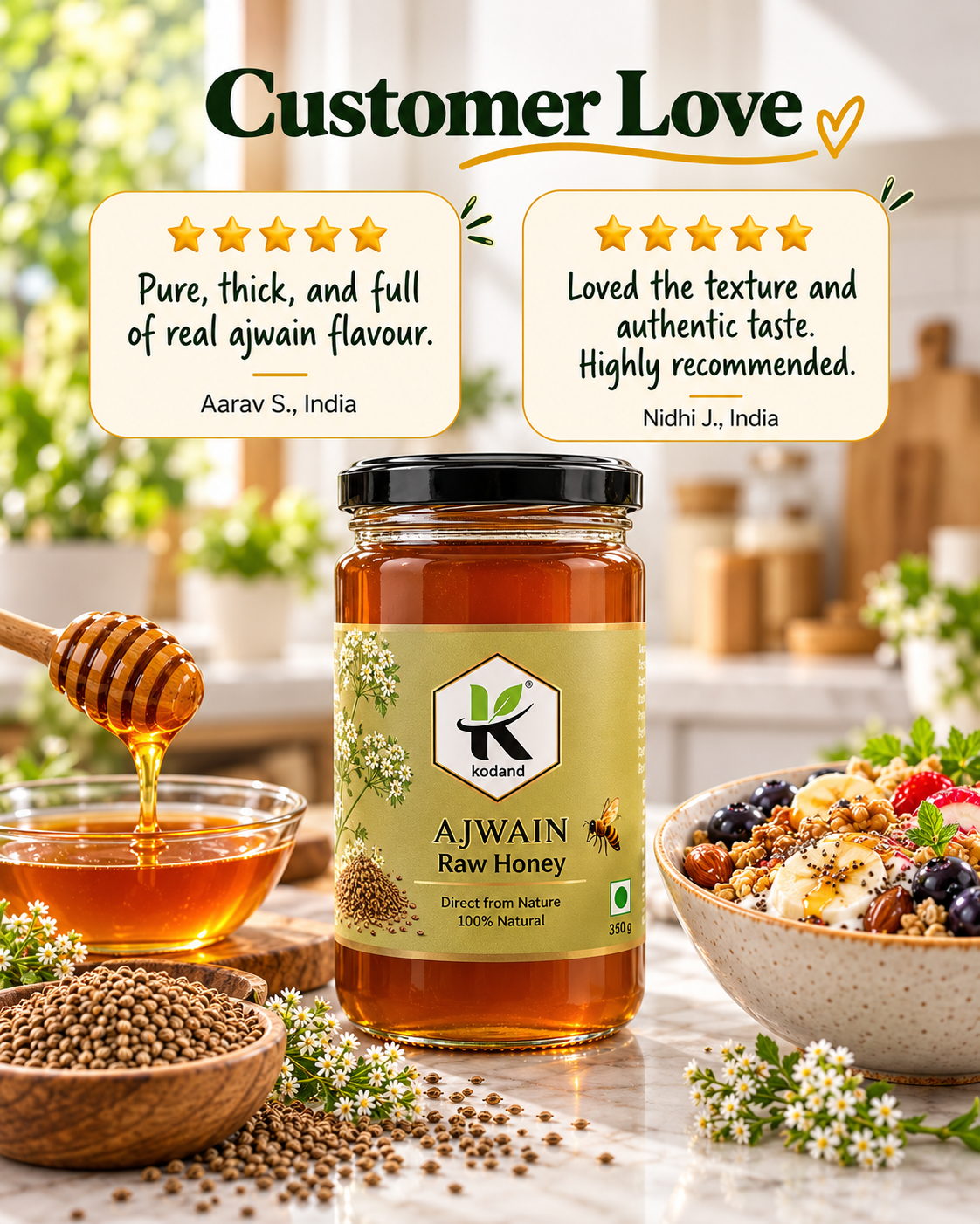 Pure Raw Ajwain Honey 1 kg – Elevate Your Health and Taste