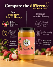 Deliciously Sweet Pure Raw Litchi Honey 1 kg – Nature's Nectar