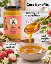 Deliciously Sweet Pure Raw Litchi Honey 1 kg – Nature's Nectar