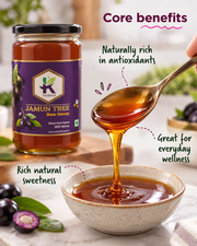 Pure Jamun Honey 1 kg | Premium Raw Indian Blackberry Honey for Wellness