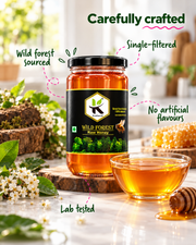 HONEY - KODAND Wild Forest Honey 1 kg | Raw Multifloral Forest Honey
