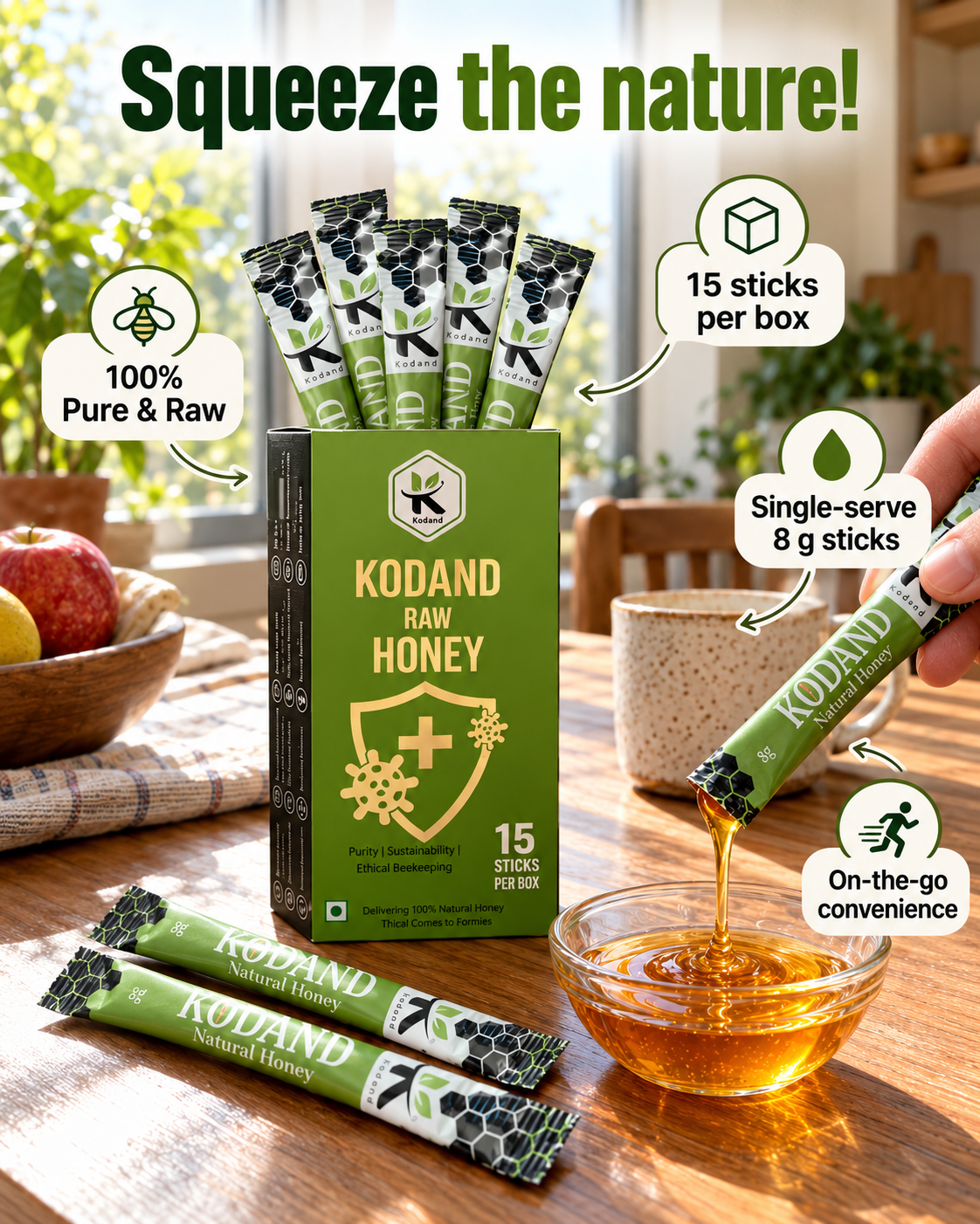 KODAND Honey Stick 120g