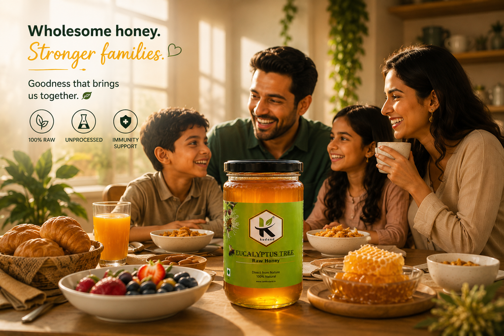 Eucalyptus Honey 1kg | Best Honey for Cough, Cold & Throat Relief | Kodand
