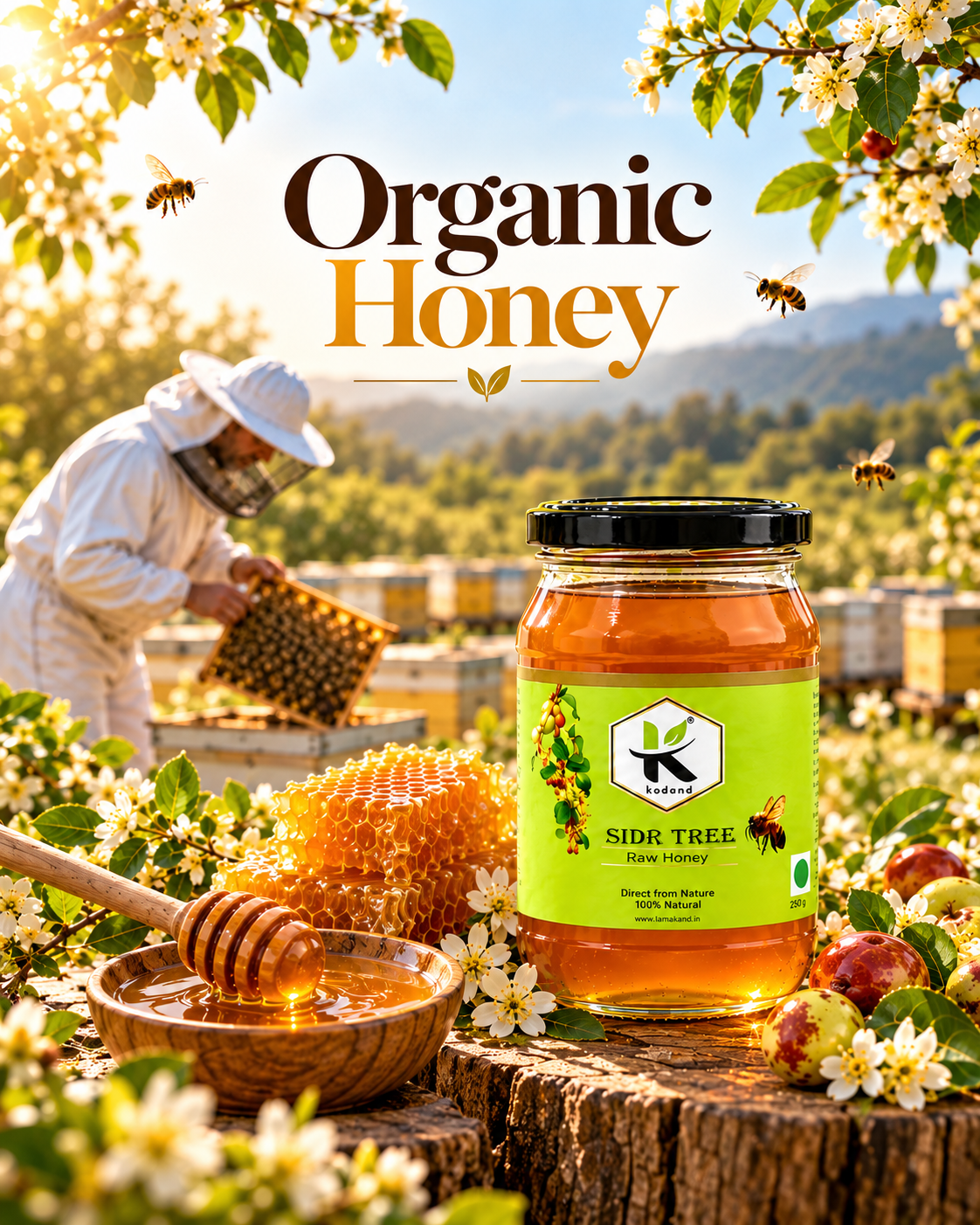 Pure & Premium Raw Sidr Honey 1 kg | Elevate Health & Flavor Naturally