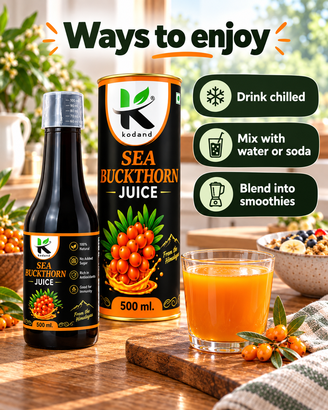 KODAND Sea Buckthorn Juice 500 ml