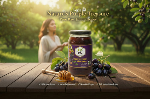 Jamun Honey 500g | Pure Raw Indian Blackberry Honey - KODAND® | Pure. Natural. Ethical. All Rights Reserved.