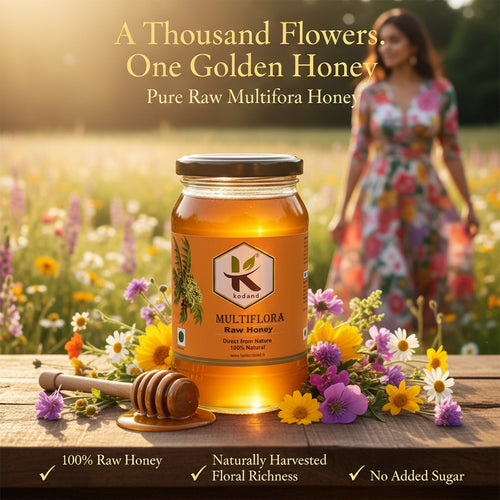 Multiflora Honey 500g | Pure Raw Wildflower Honey - KODAND® | Pure. Natural. Ethical. All Rights Reserved.