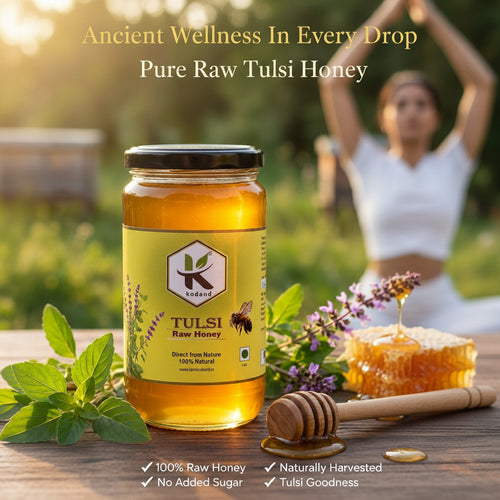 Tulsi Honey 1 kg | Pure Raw Holy Basil Honey - KODAND® | Pure. Natural. Ethical. All Rights Reserved.
