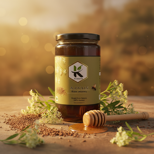 Natural Ajwain Honey 1kg strong herbal taste honey for digestion gut health