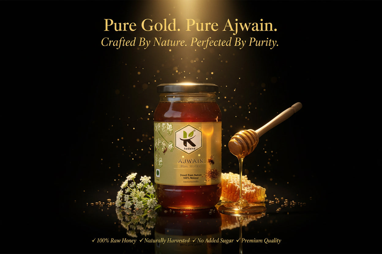 Organic Ajwain Honey Bottle