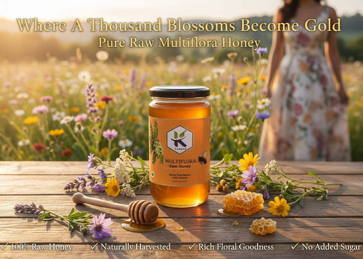 Organic Multiflora Honey Jar