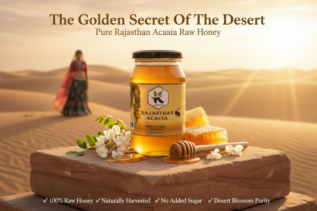 Organic Rajasthan Acacia Honey Bottle