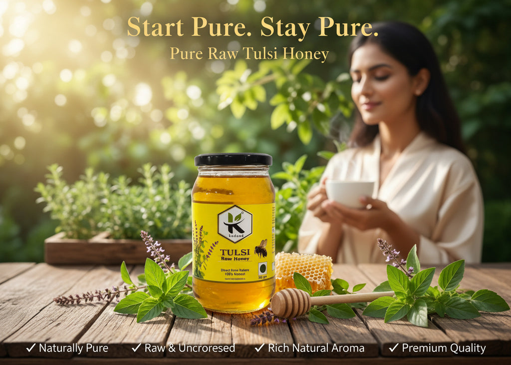 Organic Tulsi Honey Bottle