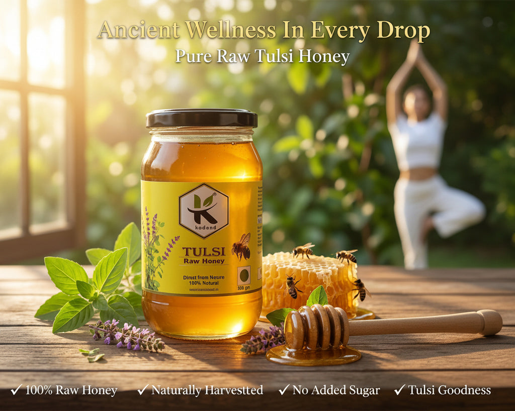 Pure Tulsi Honey Glass Jar