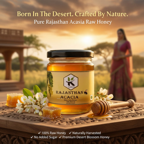 Rajasthan Acacia Honey 250g | Pure Raw Low Glycemic Honey - KODAND® | Pure. Natural. Ethical. All Rights Reserved.