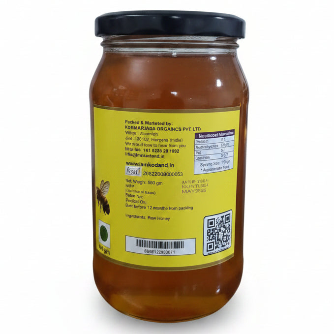 Tulsi Honey 500g | Raw Honey for Cough & Immunity Boost | Kodand