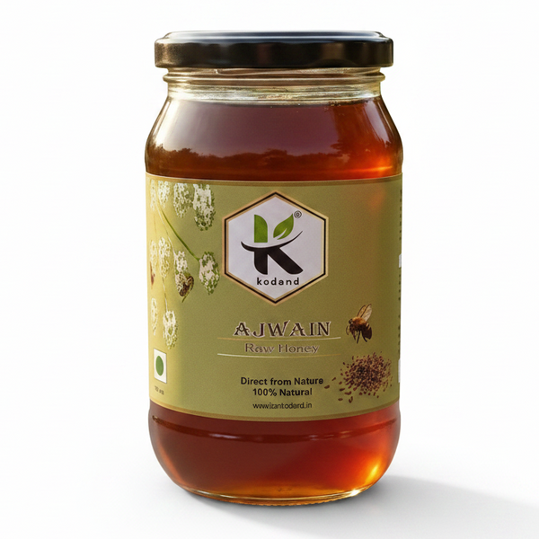 Ajwain Honey 500g | Pure Raw Carom Honey - KODAND® | Pure. Natural. Ethical. All Rights Reserved.
