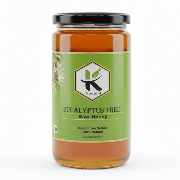 100% Pure Eucalyptus Honey 1 kg | Premium Raw Honey for Wellness - KODAND® | Pure. Natural. Ethical. All Rights Reserved.