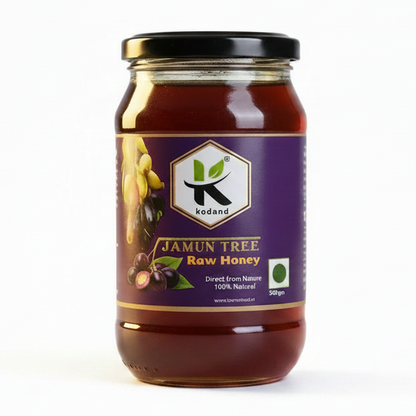Jamun Honey 500g | Pure Raw Indian Blackberry Honey - KODAND® | Pure. Natural. Ethical. All Rights Reserved.