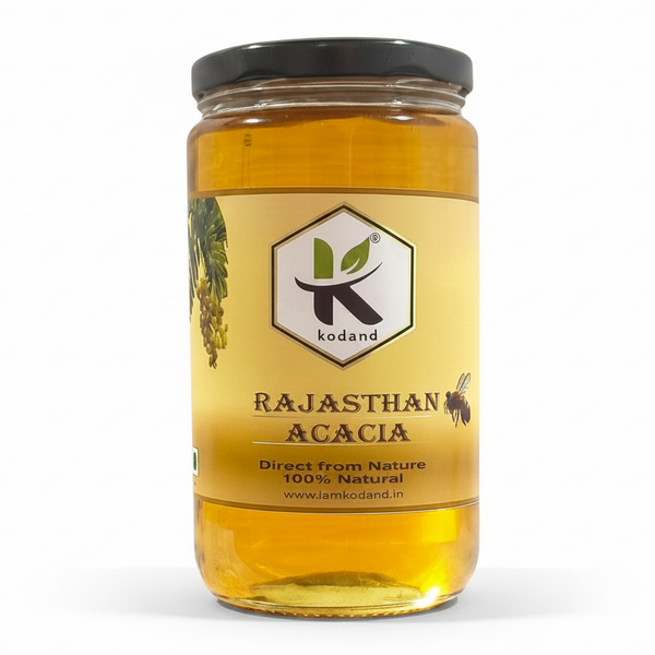 Rajasthan Acacia Honey 1 kg | Pure Raw Low Glycemic Honey - KODAND® | Pure. Natural. Ethical. All Rights Reserved.