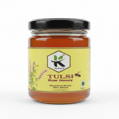 Tulsi Honey 250g | Pure Raw Holy Basil Honey - KODAND® | Pure. Natural. Ethical. All Rights Reserved.